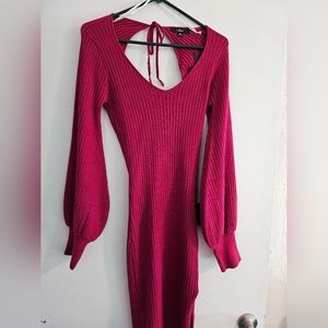 Lulus puff sleeve maxi dress